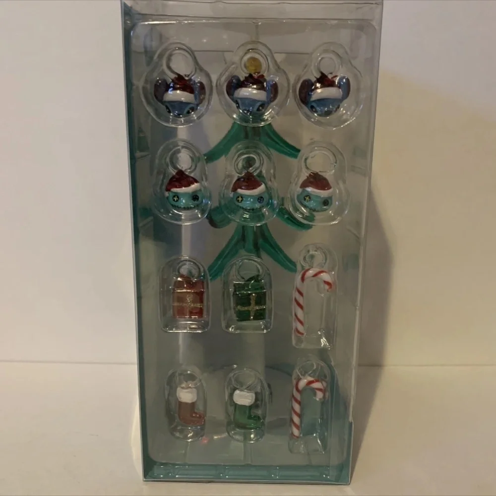 NIB. DISNEY Stitch Glass Holiday Tabletop Tree